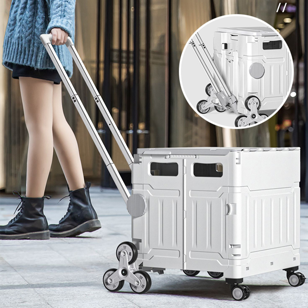 【NINORIVA】八輪爬梯折疊收納北歐白－中型